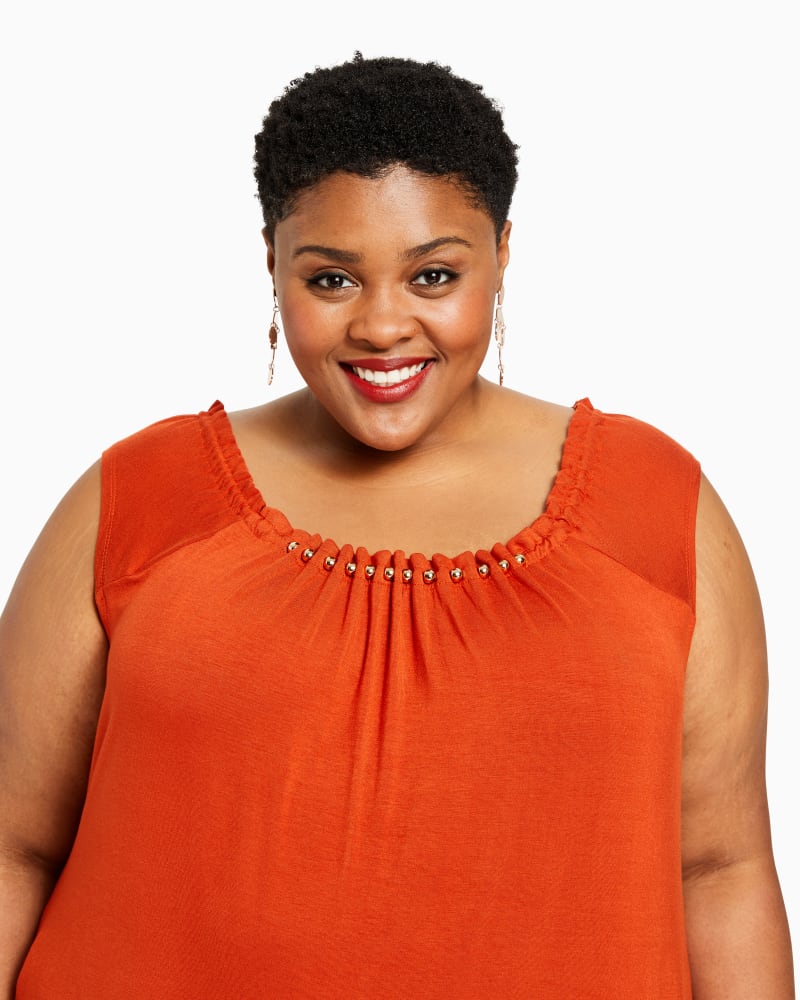 Front of plus size Verena Beaded Knit Top by Ryan Wythe | Dia&Co | dia_product_style_image_id:117795